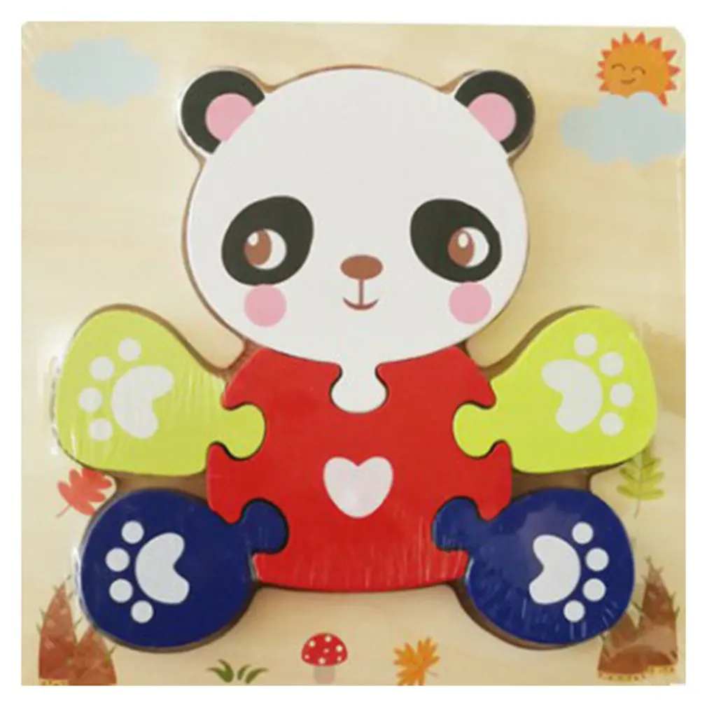 

Baby Toys Wooden 3d Puzzle Tangram Shapes Learning Cartoon Animal Intelligence Jigsaw Puzzle Toys For Children Educational