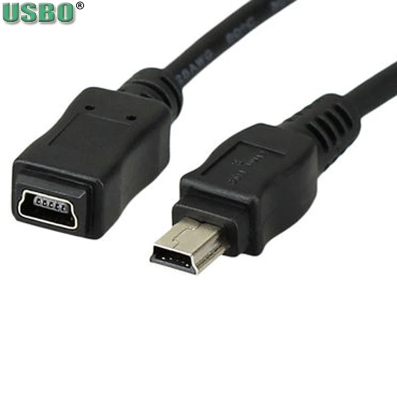 Новинка двойной экран 0 5 м 1 Т порт 5pin Mini USB2.0 B автомобильный удлинитель Кабель