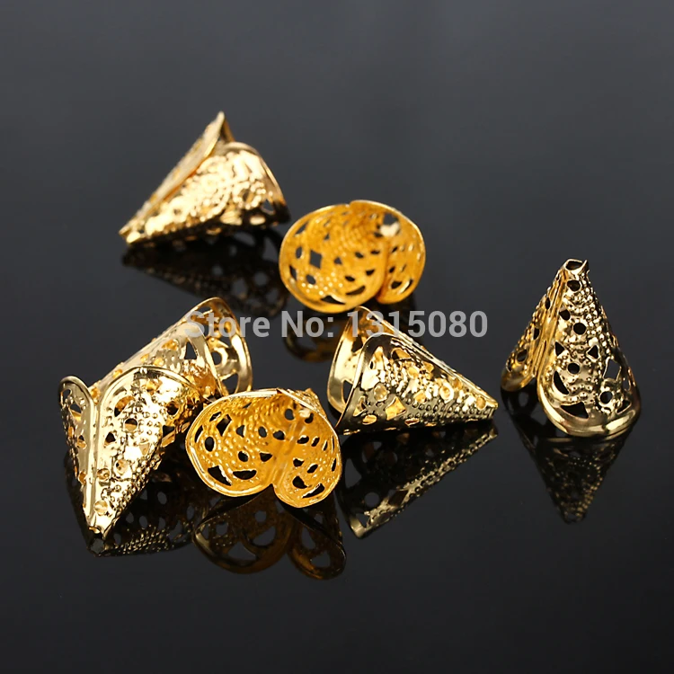 

17*15MM 500PCS/lot( Gold/Silver/Bronze) Two Leafs Metal Bead Caps DIY Jewelry Findings
