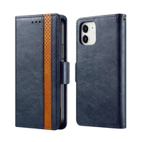 clamshell leather phone case for iphone13 pro promax mini solid color storage compartment card package wallet anti fall case