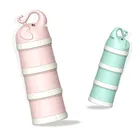 Портативный безопасная формула диспенсер 3 Слои Детские Еда контейнер с принтом фруктов, Еда хранения закуски сухое молоко порошок коробка