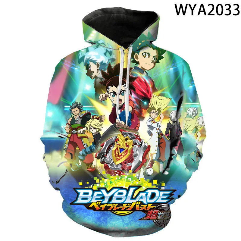Толстовка Beyblade Burst с 3D принтом Модный пуловер длинным рукавом для мужчин и женщин