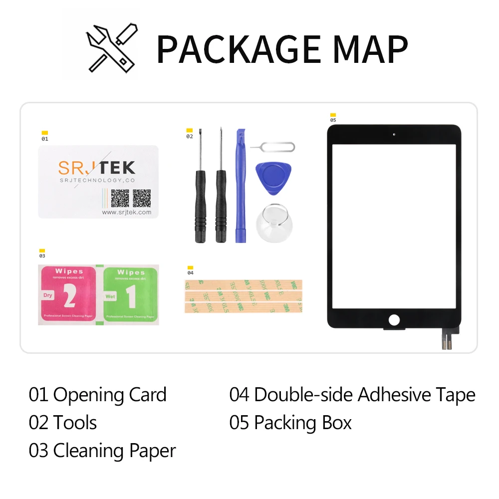 Для iPad Mini 5 сенсорный экран Mini5 5-го поколения дигитайзер для 2019 Стекло Замена A2124