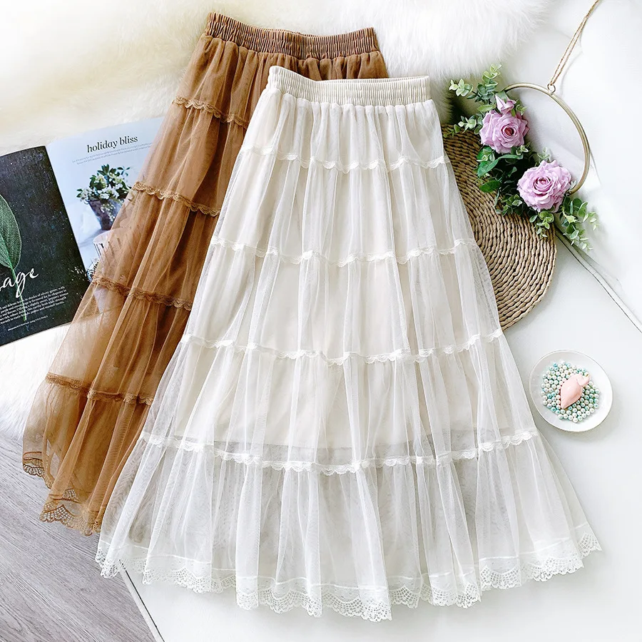 Женская юбка-макси с завышенной талией длинная Плиссированная юбка весна-лето 2022