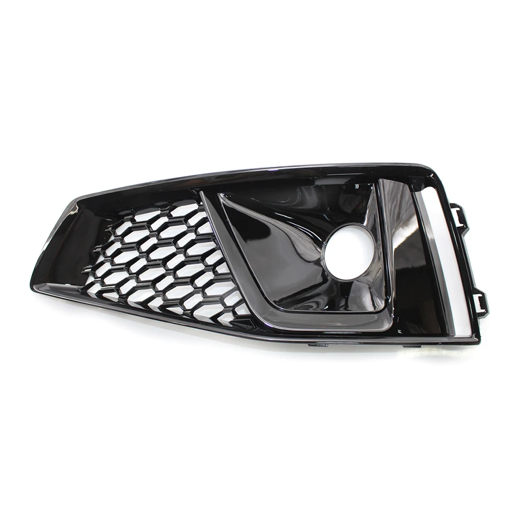 

2021 New 1 Pair Fog Light Grille Trim Easily Installation Personal Car Honeycomb Front Bumper Elements for Audi A4L S-Line 18-20