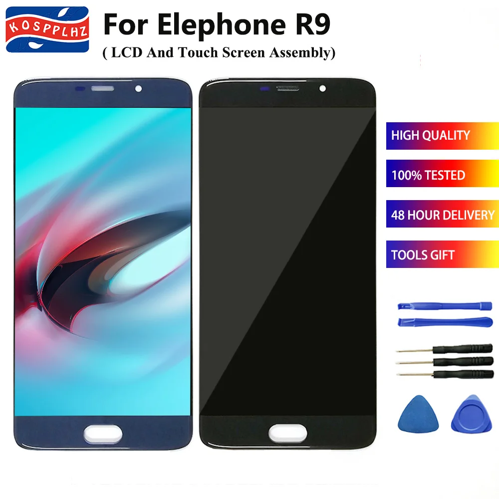 100% Протестировано 5 дюймов для Elephone R9 ЖК дисплей + сенсорный экран в сборе