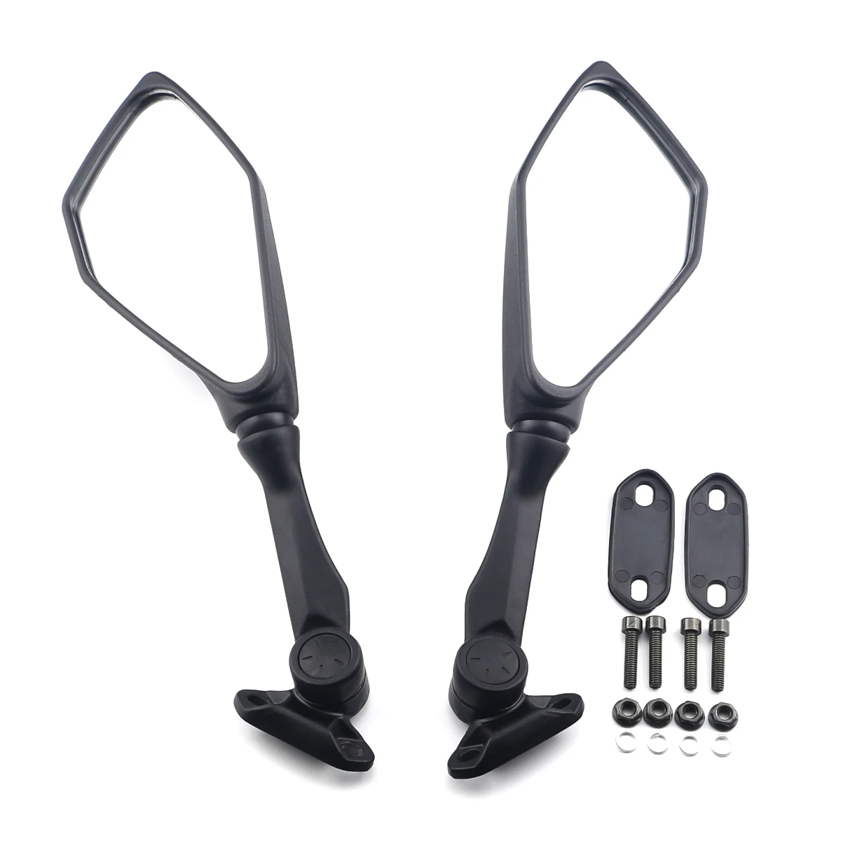 

Черные складные зеркала заднего вида для Kawasaki Ninja ZX6R ZX636 2009-2024 2010 2011 2012 2013 2014 2015 2016 2017 2018 2019 2020