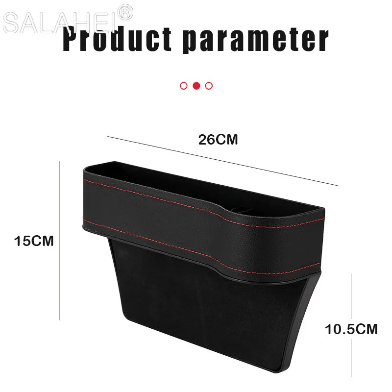 1Pair Car Seat Gap Storage Box Cup PU Leather Pocket Catcher Organizer Phone Bottle Cups Holder Multifunctional Car Accessories