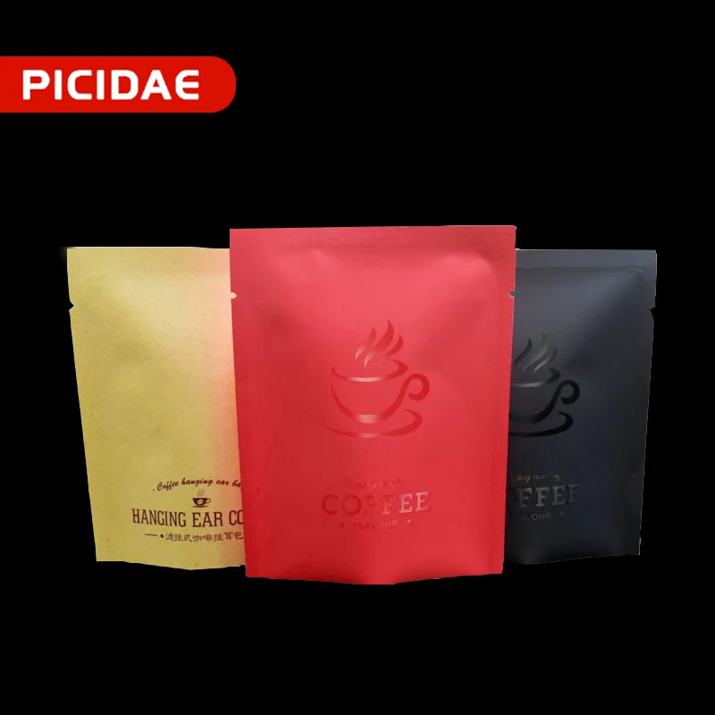 

Hanging Ear Coffee Filter Bag Outer Packaging Heat Sealing Open Top Bag Aluminum Foil Filter Paper Bag Kraft Paper Coffee Bag