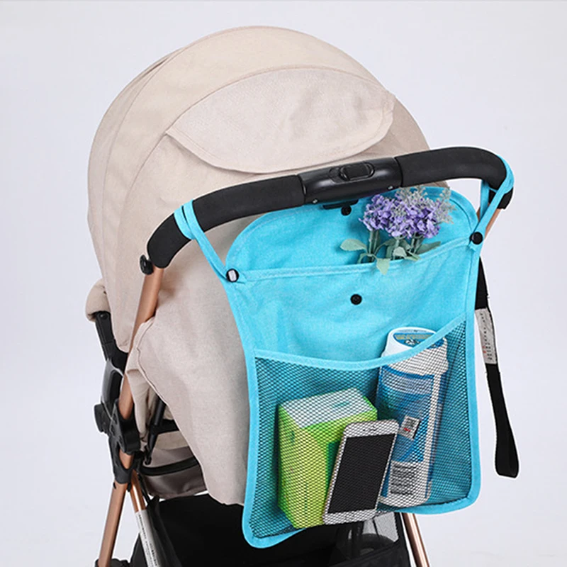 Сетчатый карман для детской коляски практичный органайзер хранения бутылочек и