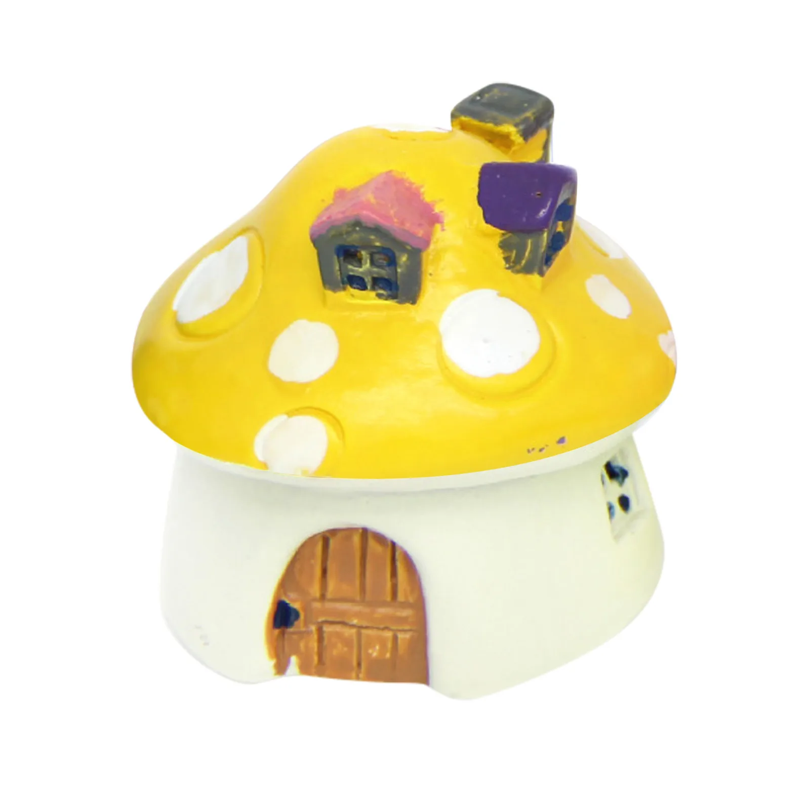 

4pcHome Garden Courtyard Decoration Elf Mushroom House Decoration Windmill House Decorative ornaments decoration Elf ornaments