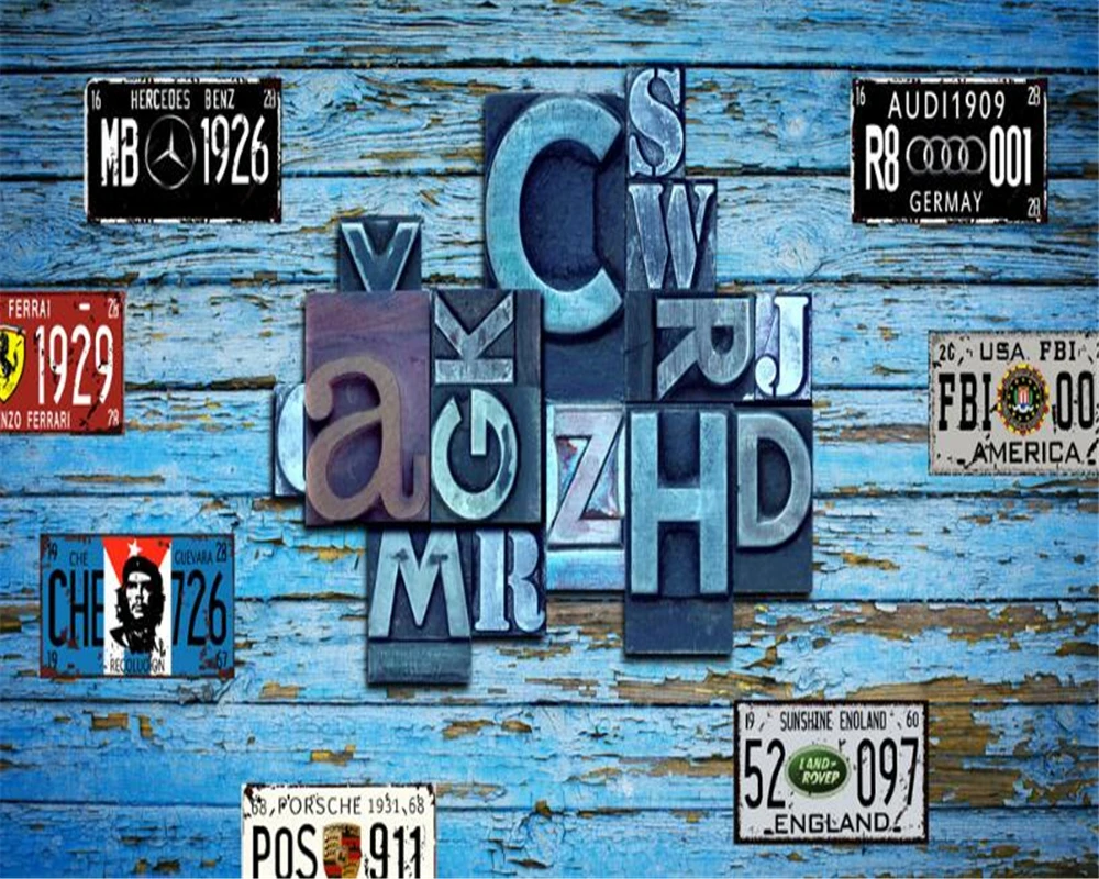 Большой заказной Ретро Ностальгический деревянный стерео письмо рабочее место