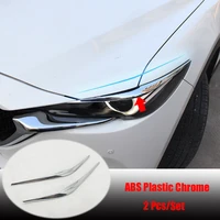 for mazda cx 5 2017 2018 2019 2020 accessories abs plastic car front light headlamps eyebrow cover trim sticker car styling 2pcs