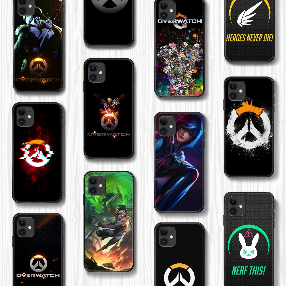 Чехол для телефона Overwatch OW game iphone 5 5s se 2020 6 6s 7 8 12 mini plus X XS XR 11 PRO MAX black Hoesjes