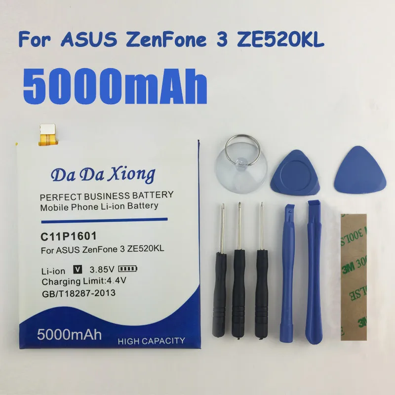Аккумулятор C11P1601 на 5000 мА · ч для Asus ASUS ZENFONE 3 ZE520KL аккумулятор мобильного телефона