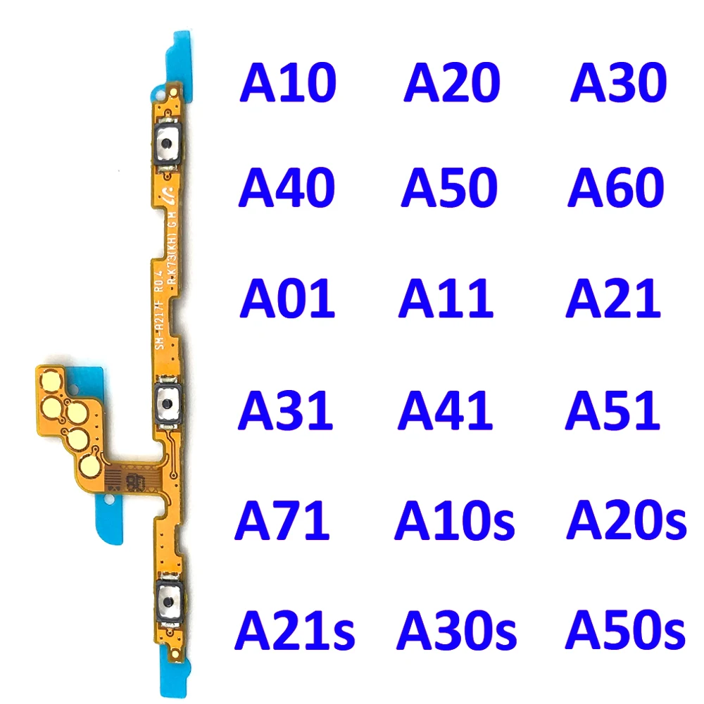 

Power On Off Volume Side Button Key Flex Cable For Samsung A10 A20 A30 A40 A50 A70 A01 A11 A10s A20s A21s A30s A51 A21 A31 A71
