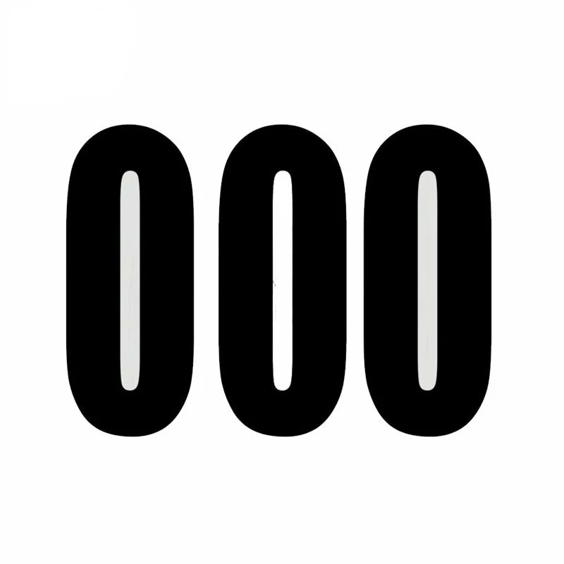 

Set 3x Sticker Vinyl Decal Bike Door Wheelie Bin Number 0 Car Stickers 13X6CM