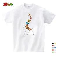 kids clothes t shirt 2019 summer new t shirt cartoon madagascar giraffe melman casual printing t shirt boys christmas shirt