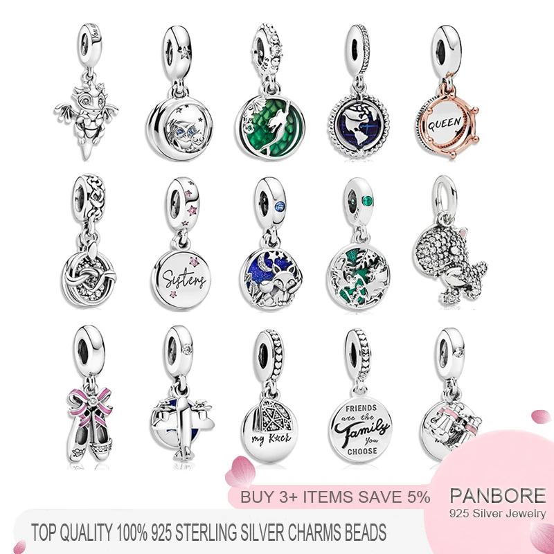 

Hot Sale 925 Sterling Silver Charms Pendant Fit Pandora Bracelet Bangle For Women DIY Making Fine Jewelry