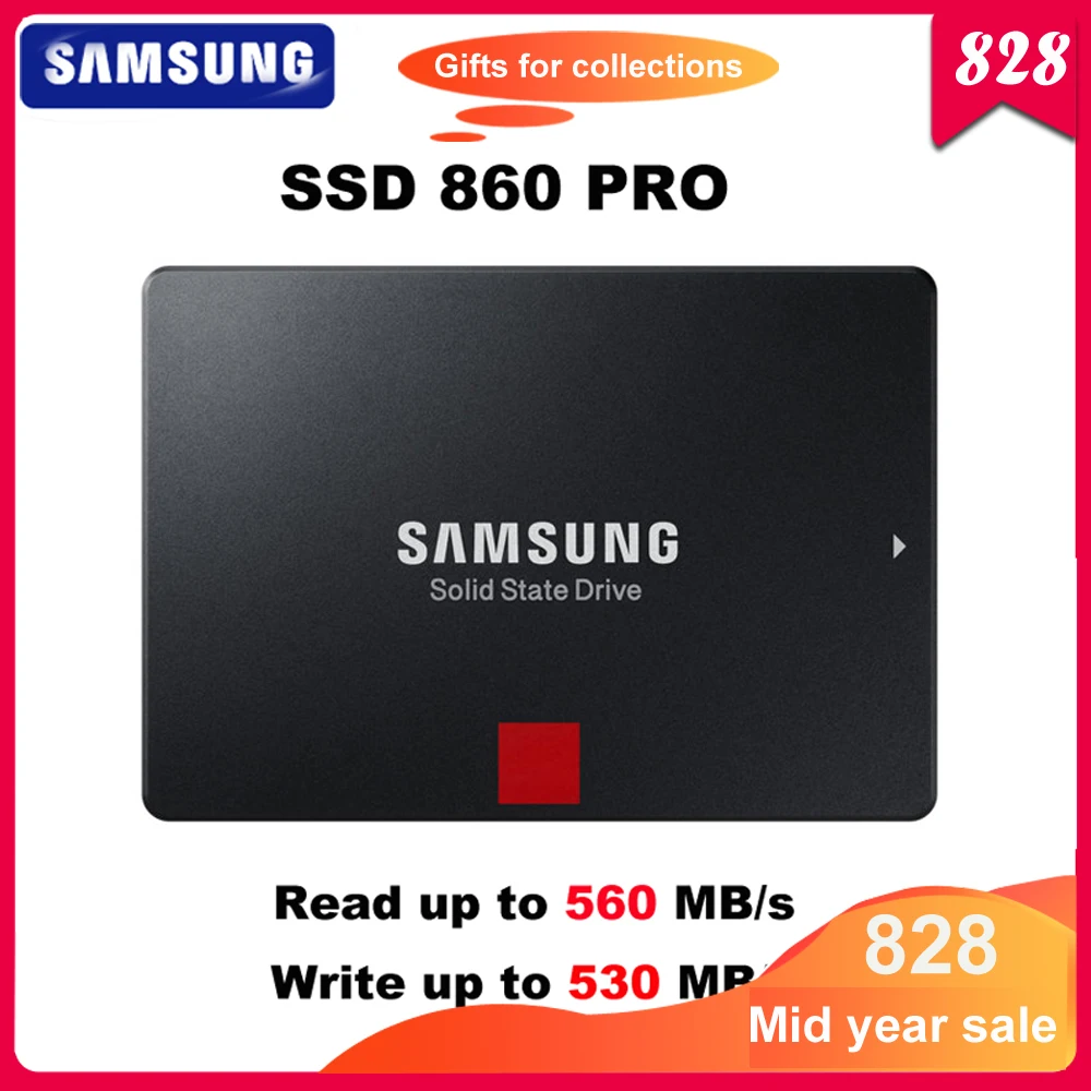 SAMSUNG SSD 860 PRO 256 ГБ 512 Внутренний твердотельный диск HDD жесткий SATA3 2 5 дюймов ноутбук