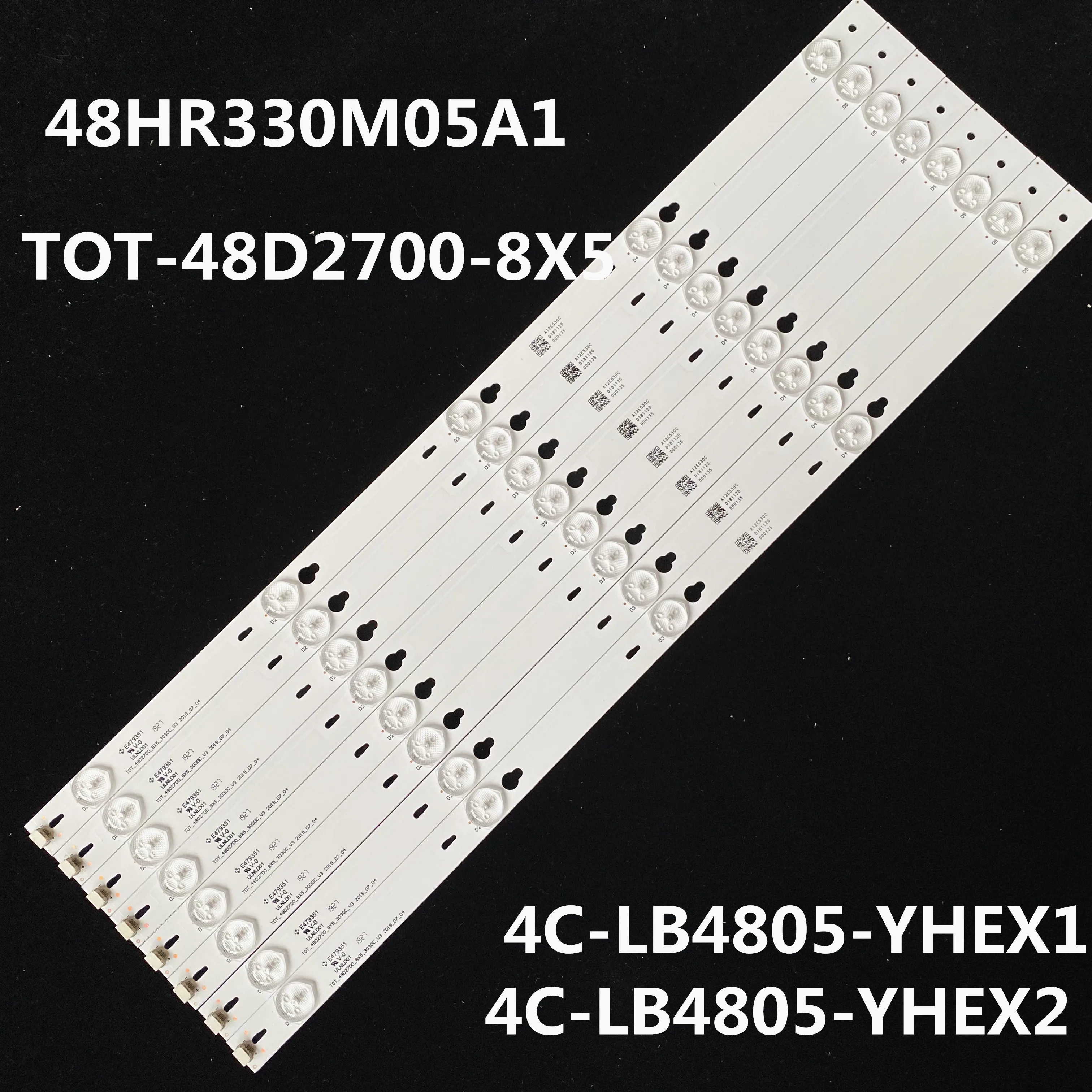 Светодиодная подсветка для TCL 48 дюймов B48A858U B48A538 4C-LB4805-HQ4 48HR330M05A1 V2 1 комплект = 8 шт. |