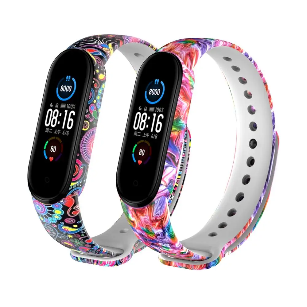 Силиконовый ремешок для часов Xiaomi Mi Band 5 2 шт. | Наручные часы