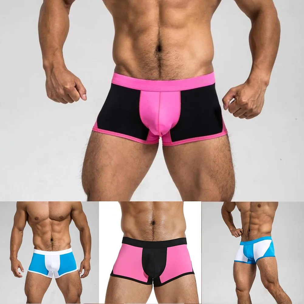 

New Mens Sexy Underwear U Pouch Convex Home Leisure Low Waist Sport Breathable Boxers Men Sissy Bikini Ultra-Thin G String Thong