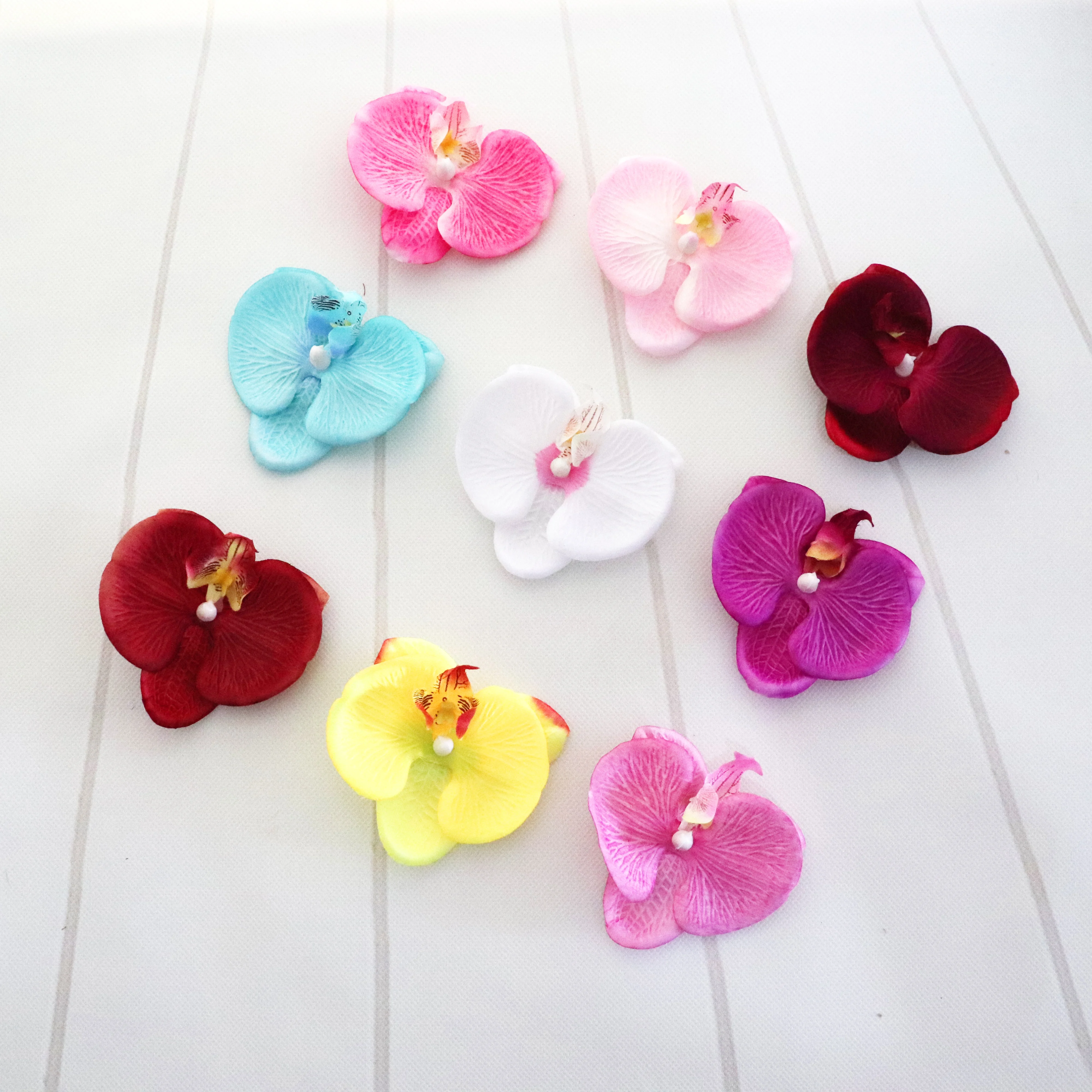 10 шт./лот искусственные цветы Бабочка Орхидея для свадебвечерние украшение дома