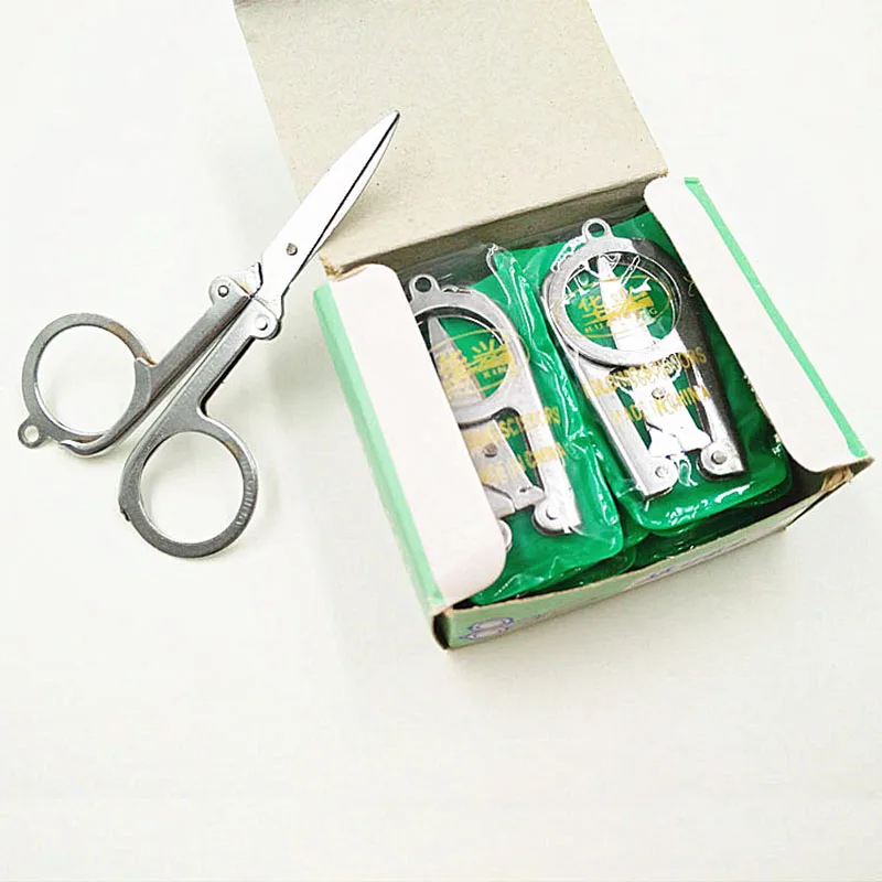 Портативные складные мини ножницы из нержавеющей стали ручной работы для