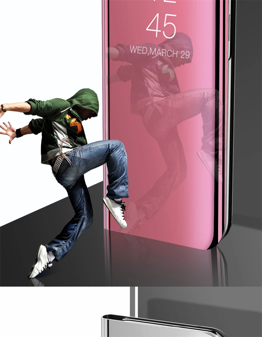 Флип-чехол с зеркальной поверхностью для телефона Huawei Honor 9X 20 10 9 8 Lite 7A 7C Pro 8A 8S 8C 8X