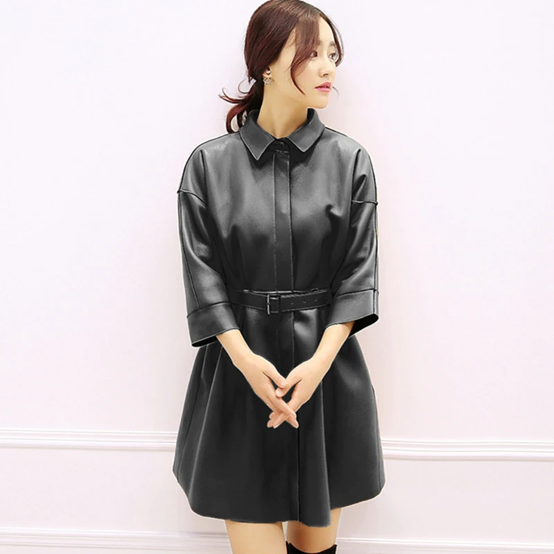 Женская кожаная куртка на осень и весну новинка 2020 женская черная мотоциклетная