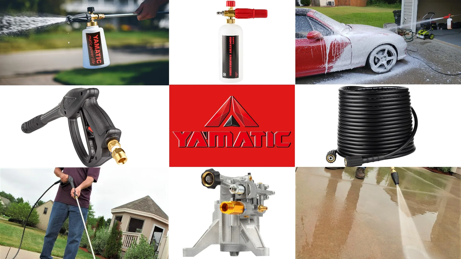 YAMATIC 15 М шланг для мойки высокого давления 220 бар/3200 фунтов/кв. дюйм, шланг для очистки воды для B& S, Craftsman, Honda