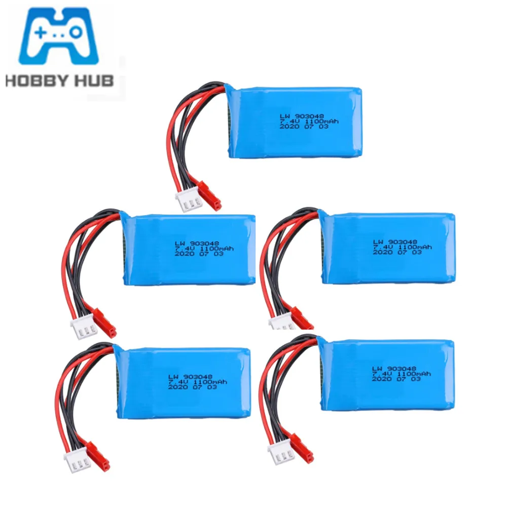 аккумулятор lipo 74 в 1100 мач 903048 для wltoys v353 a949