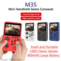 m3s mini game machine children handheld retro video game console for kids player gaming built in 1500 classic games 2 8 inch
