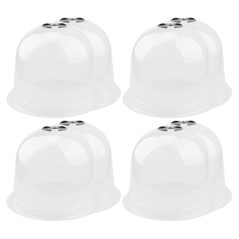 

8 Pack Reusable Plastic Mini Greenhouse Garden Cloche Dome Plant Covers Frost Guard Freeze Protection