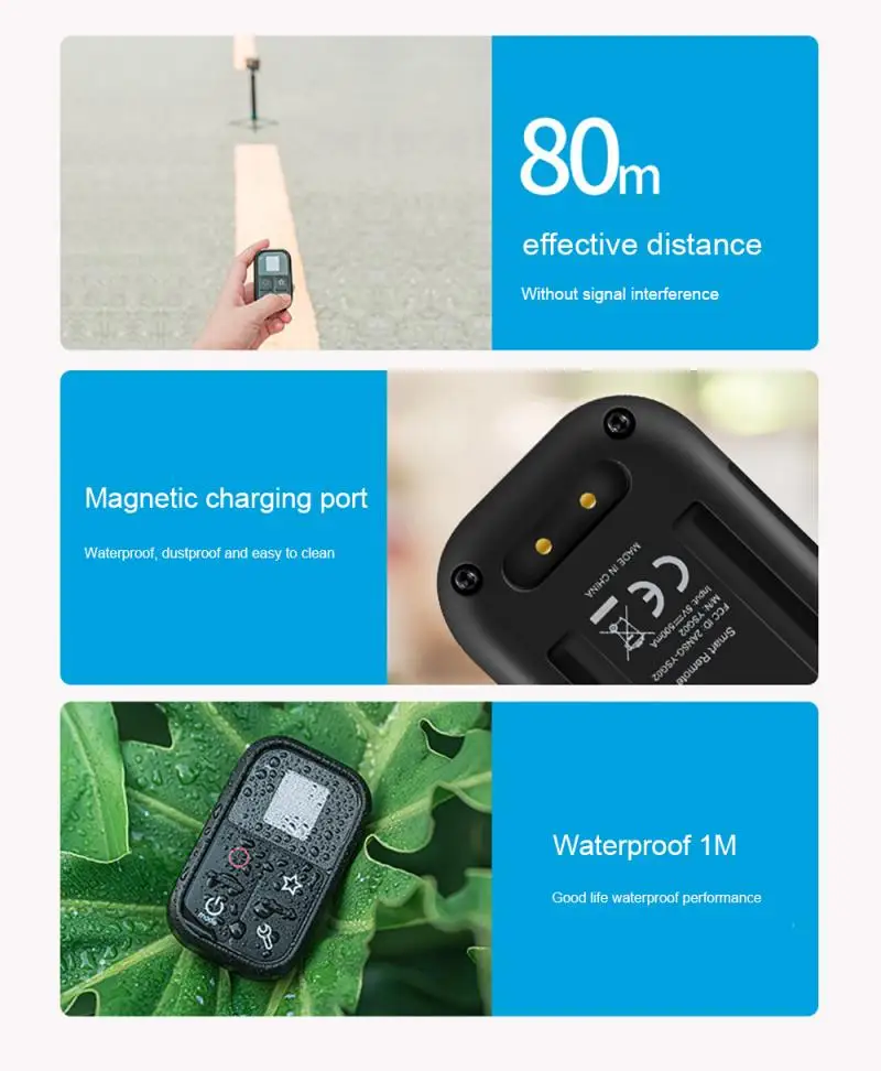 

For GoPro Accessories Hero8 / 7 / 6 / 5 / Session / 4 Wireless WiFi Remote Controller GoPro Accessories Smart Remote Controller