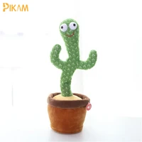 pikam dancing cactus plush doll toy shake toy with dancing sing stuffed toys for kids children friends gifts home decoration