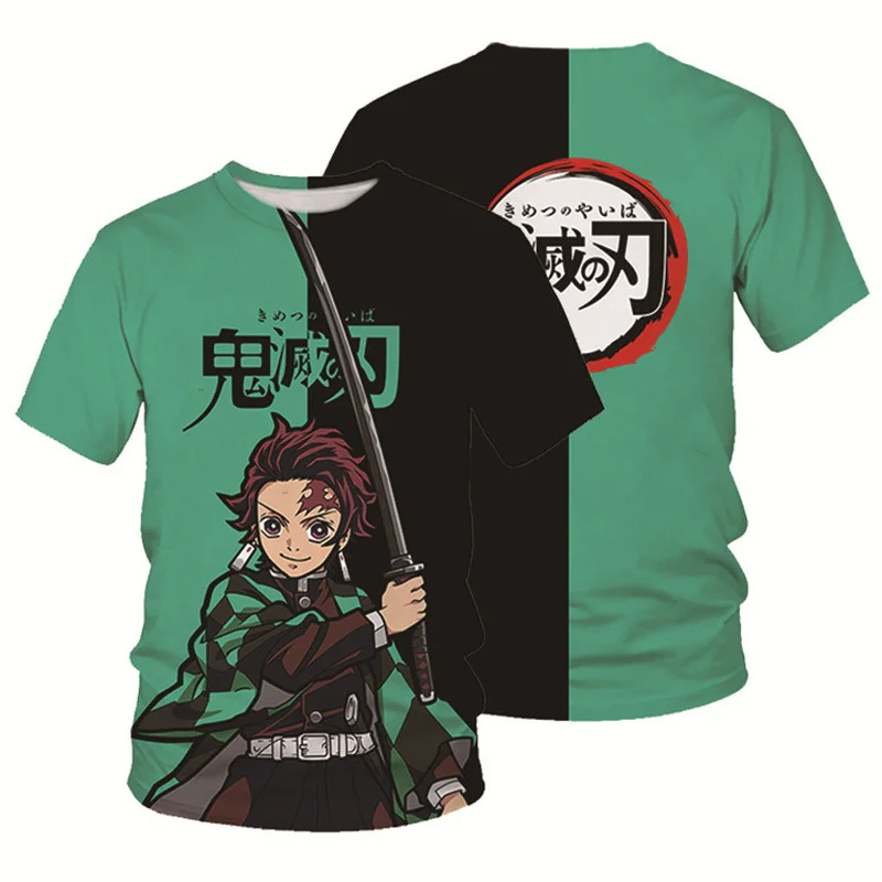 

Anime Cosplay Costumes Demon Slayer Kimetsu No Yaiba Nezuko Kamado Tanjirou Tomioka Giyu T Shirt O Neck Short Top Casual Unisex