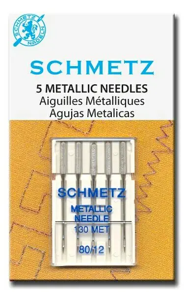 metallic needle 14 SCHMETZ стрейч, quliting, иглы золотая вышивка, кожа, металлик, Джерси для певицы juki Brother bernina pfaff elna janome - Цвет: metallic needle 14
