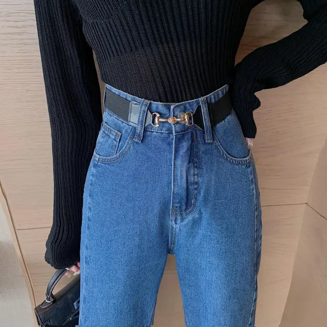 women jeans 2021 loose pants high waist trousers 9987# 2