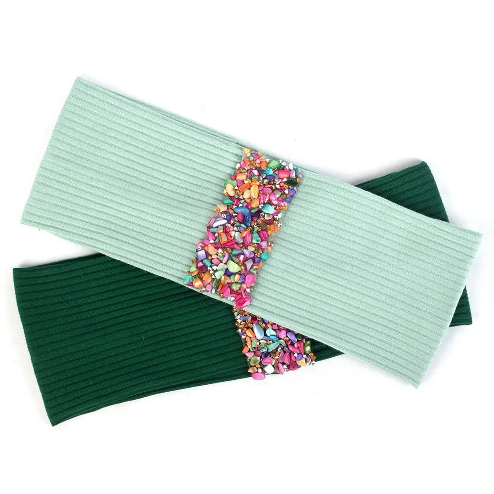 Женский резиновый головной убор в стиле бохо Женская эластичная плоская повязка