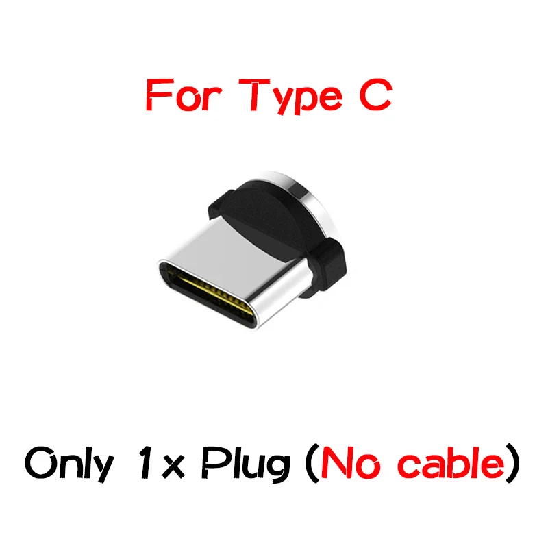 Магнитный usb-кабель для быстрой зарядки, магнитный кабель типа C для зарядки и передачи данных, шнур для мобильного телефона, 1 м, 2 м, кабель Microusb type-C для iPhone - Цвет: Plug for Type c