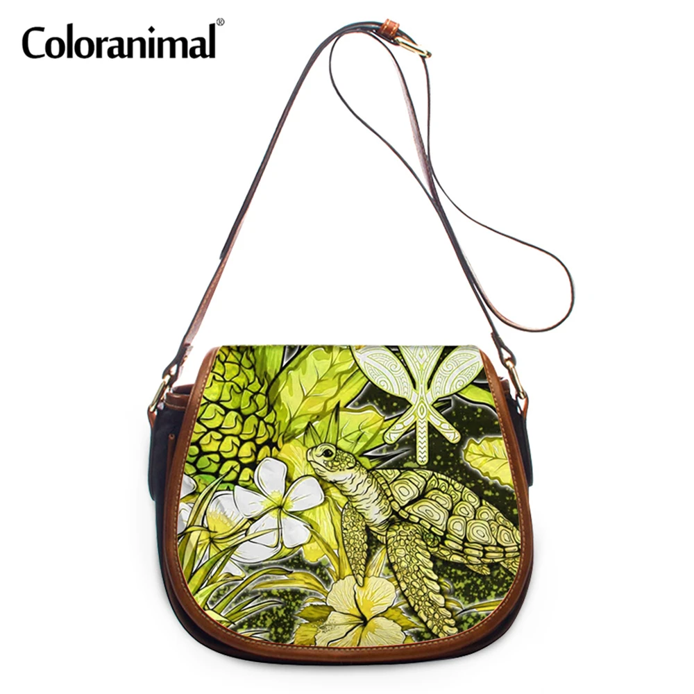 Женская полинезийская сумка-мессенджер из искусственной кожи с принтом в виде