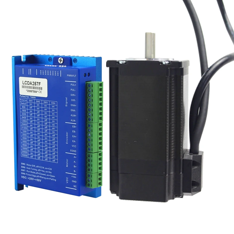 Двухфазный гибридный Серводвигатель Nema23 LC57H2112 + LCDA257F с замкнутым контуром