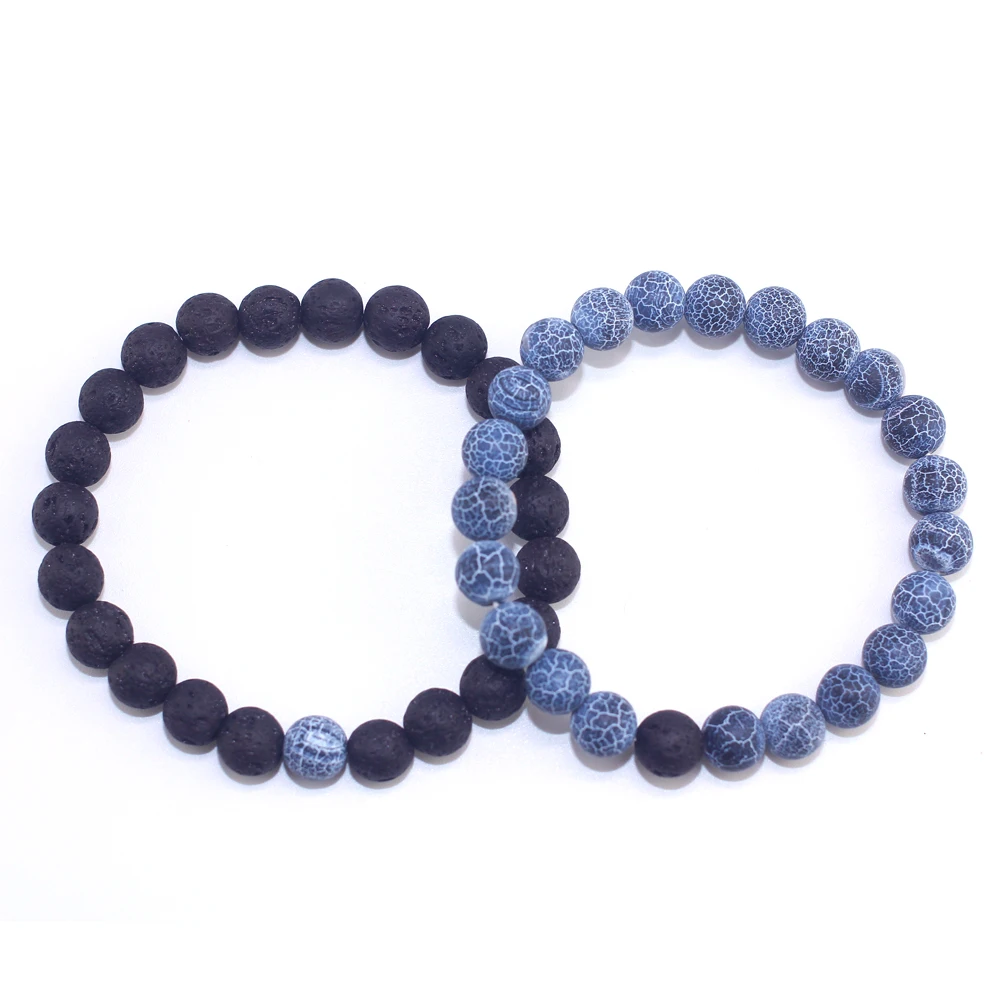 2 шт./компл. пары ювелирные изделия классический расстояние браслет для мужские