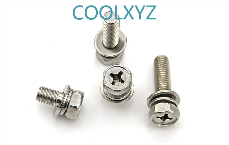 Шестигранный тройной Комбинированный винт из нержавеющей стали 304 внешний