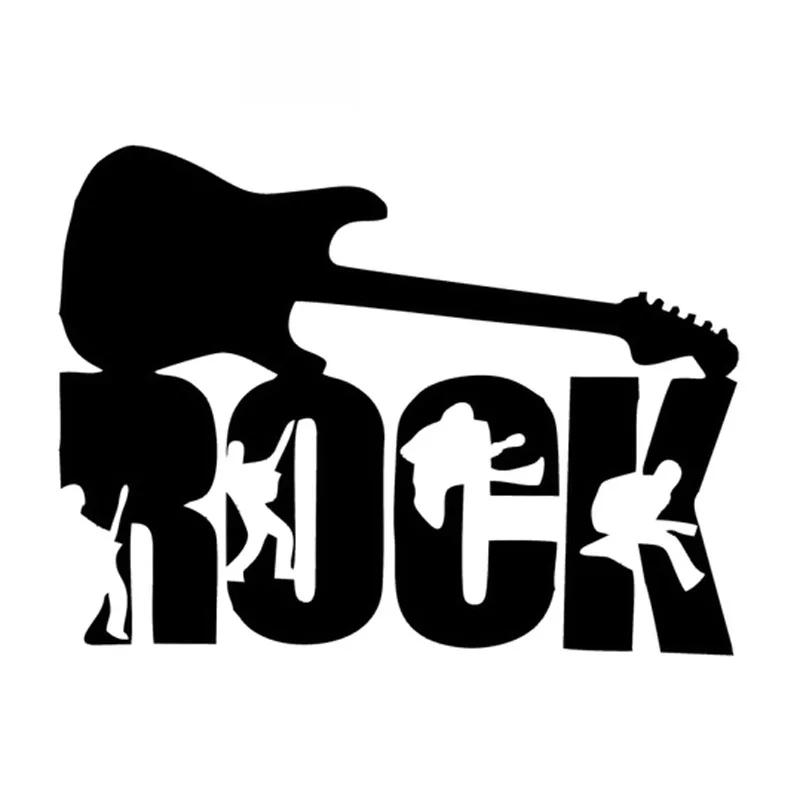 

Car Stickers ROCK Fashion Creative Stickers Car Accessories Decorative Car Shape Decals Waterproof Black/white,13cm*10cm