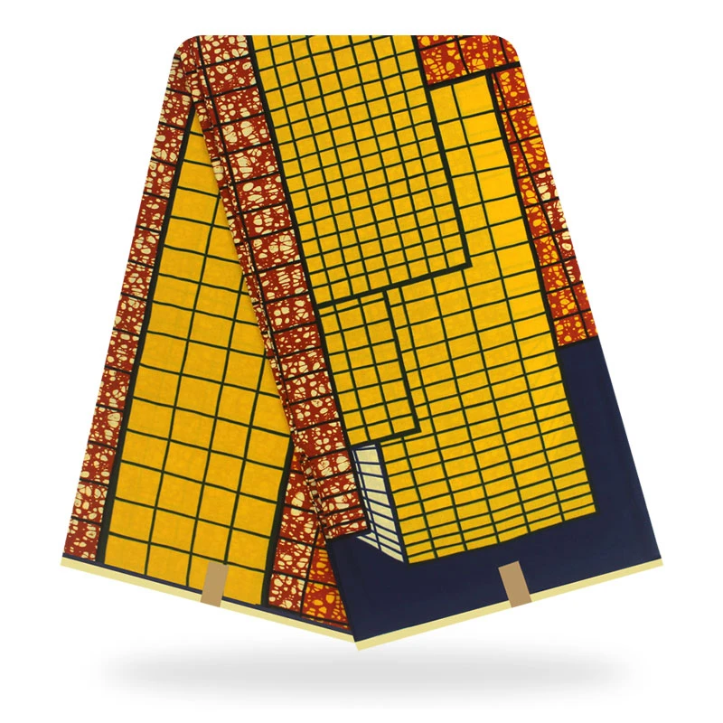 Высокое качество африканская парафинированная ткань настоящий Африканский настоящей надежный нидерландский воск настоящий воск 6 ярдов/партия для нигерийских женщин платье