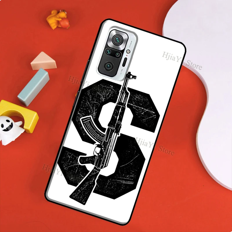 AK47 Gun Phone Case For Xiaomi Redmi 10 9T 9A 9C 7A 8A Coque Note 9 8 Pro 8T 9S 10S | Мобильные телефоны и аксессуары