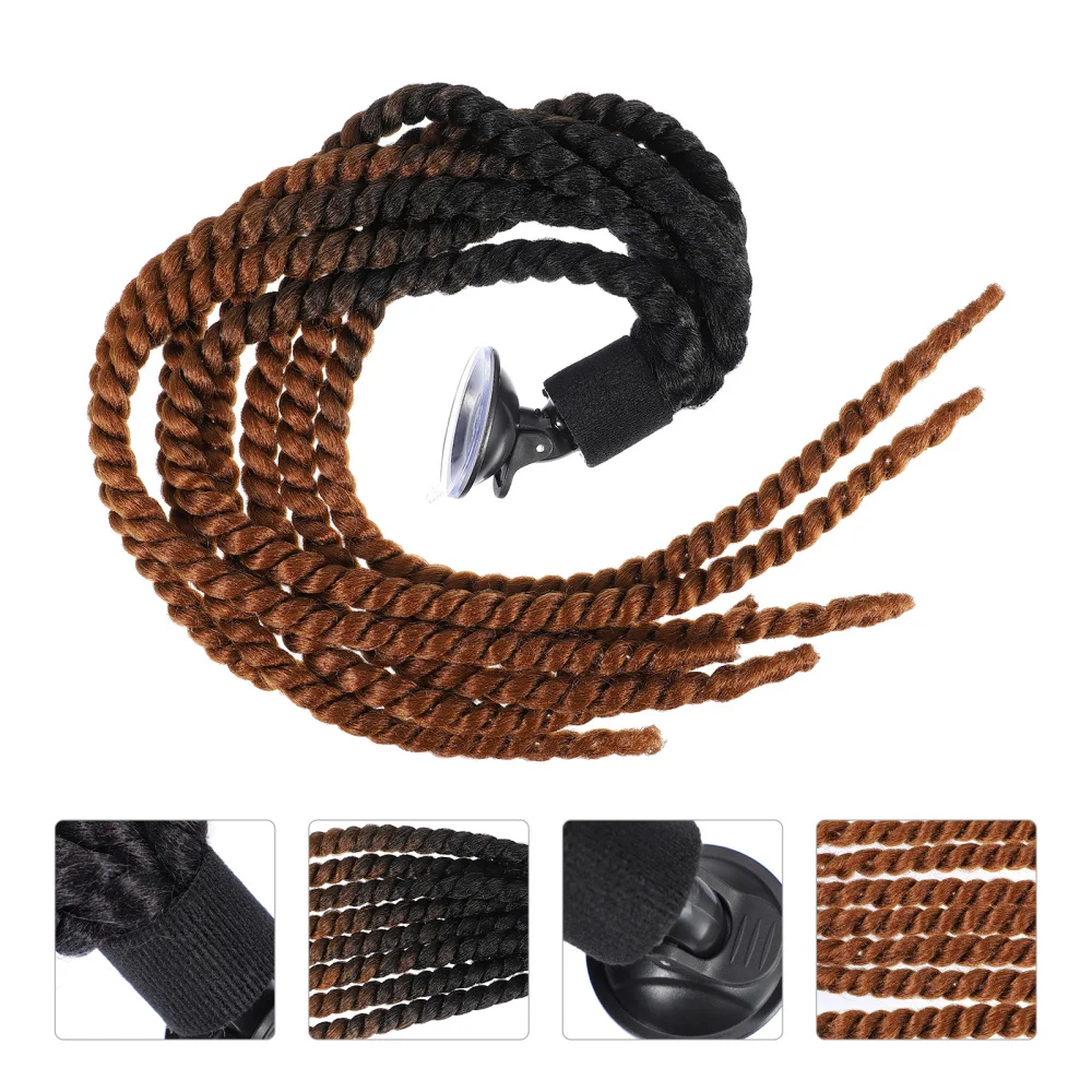 

Motorcycle Helmet Decoration Helmet Braid Wig Ornament Reusable Helmet Decor